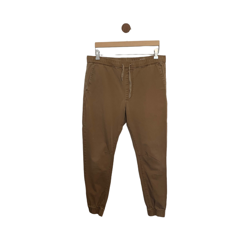 Bullhead Mens Pants Size Large Brown Elastic Waist & Leg Tie-waist Cotton